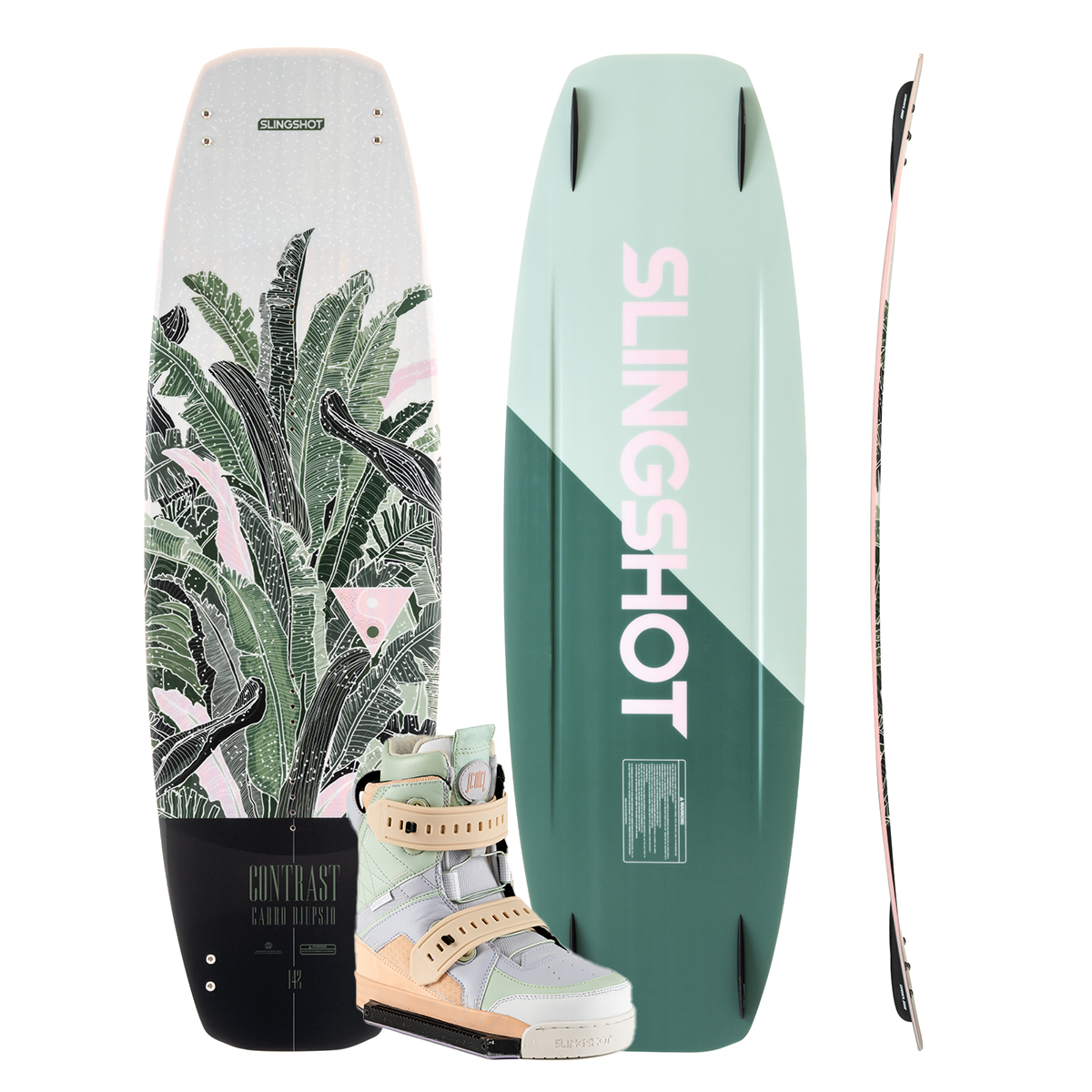 Slingshot Contrast Wakeboard package with Jewel Boots