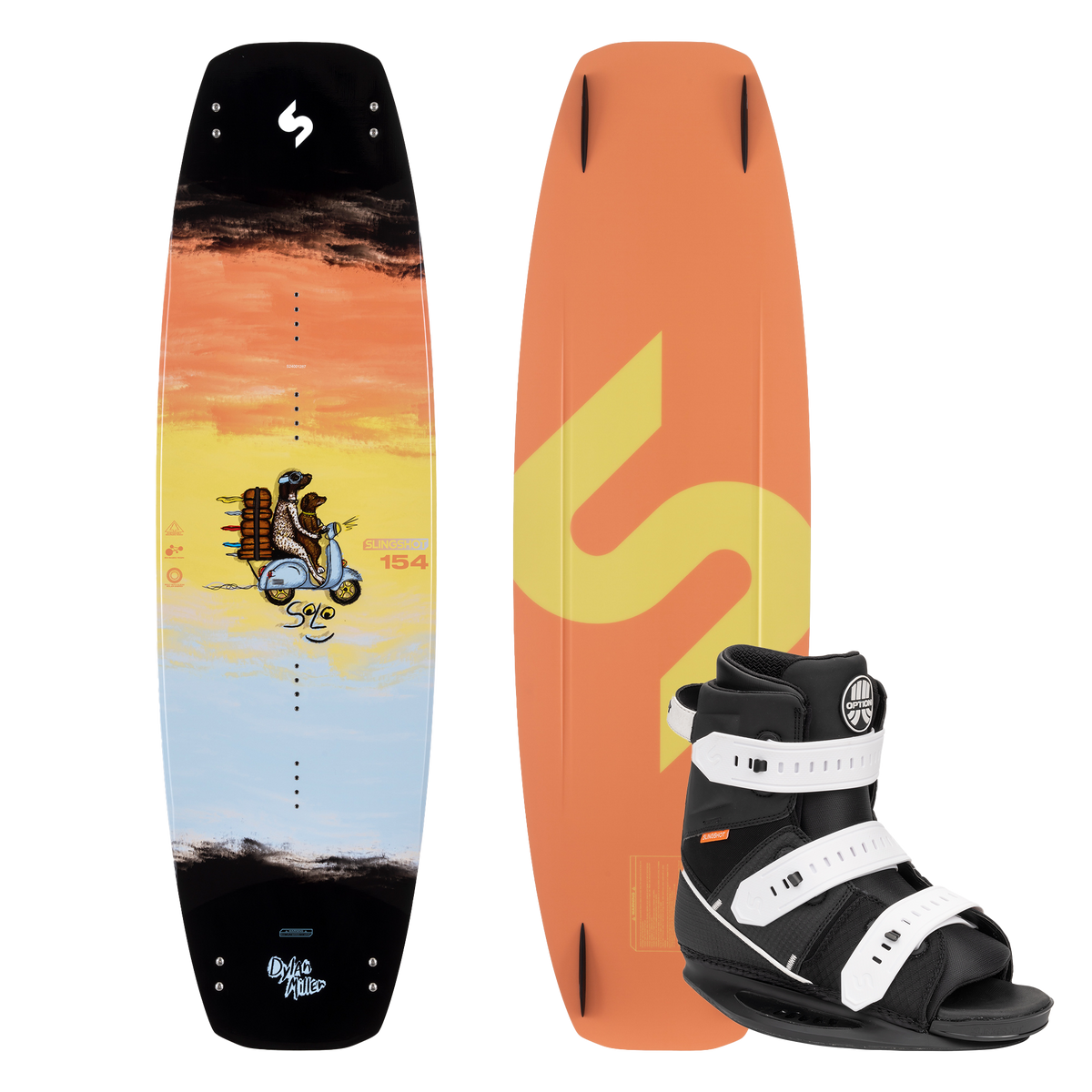 Slingshot Solo Wakeboard package with Option Boots 2024