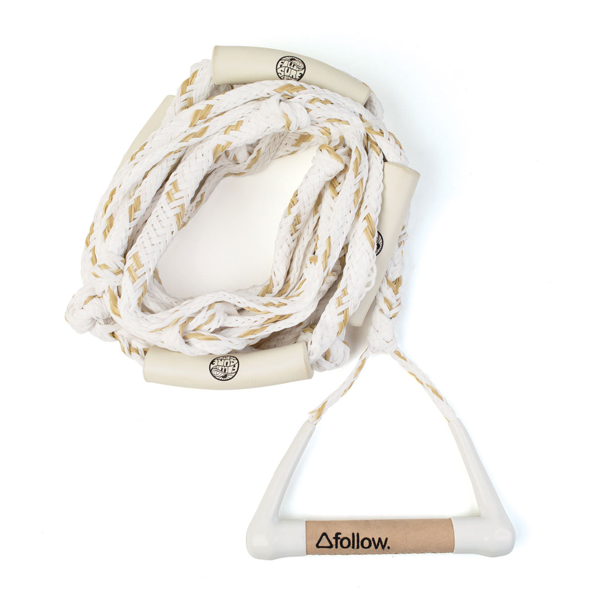 Follow Wakesurf Rope and Handle - White/Tan