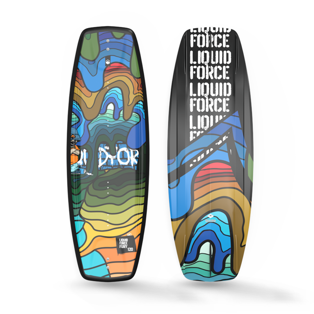 Liquid Force 2023 Fury and Rant Kids Wakeboard &amp; Bindings Package