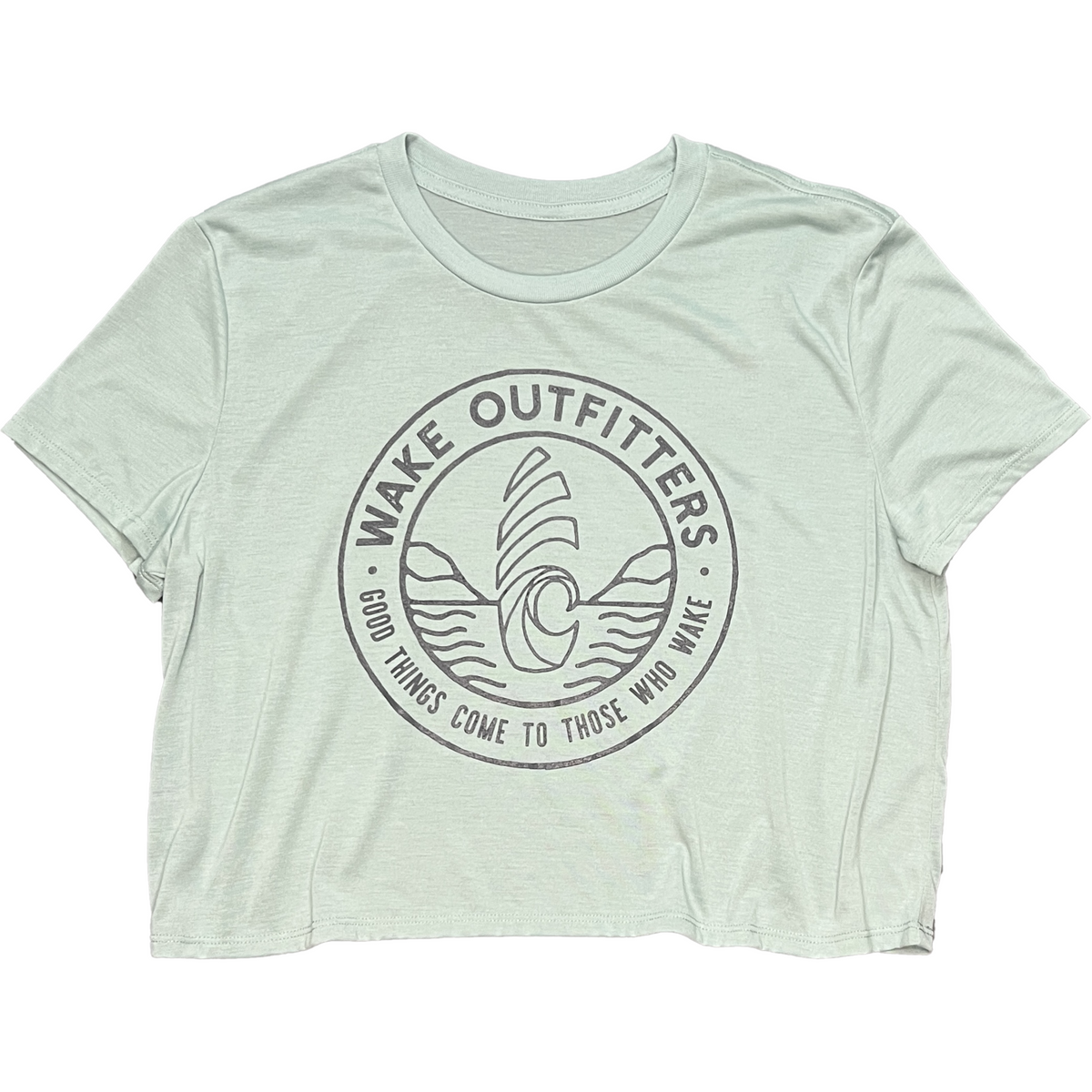 Wake Outfitters Crop Top - Dusty Blue