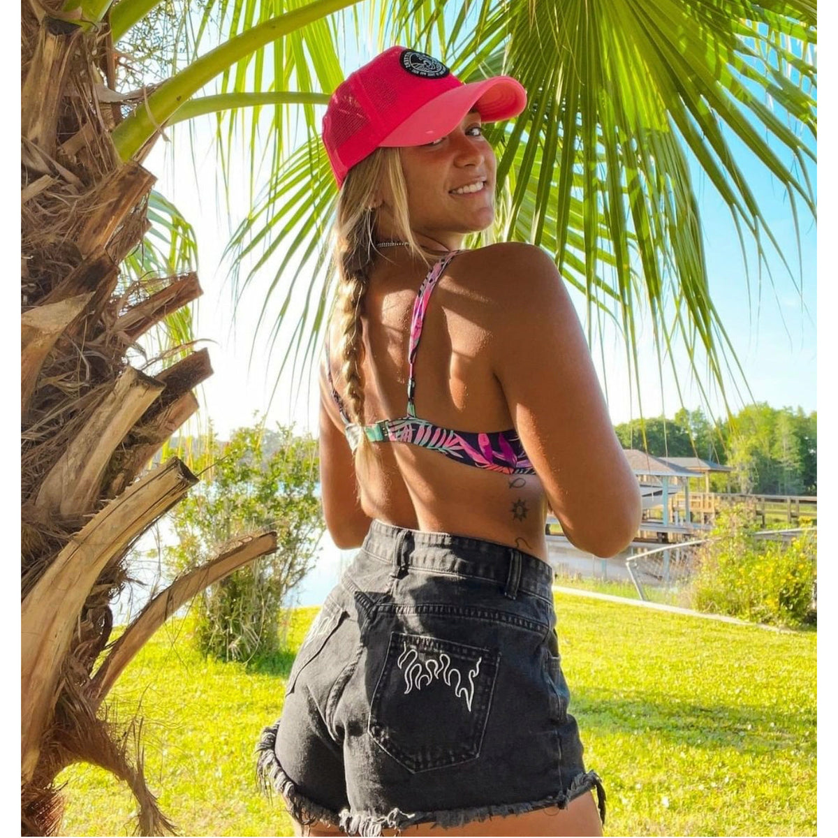 Wake Outfitters Full Mesh Trucker Hat - Pink