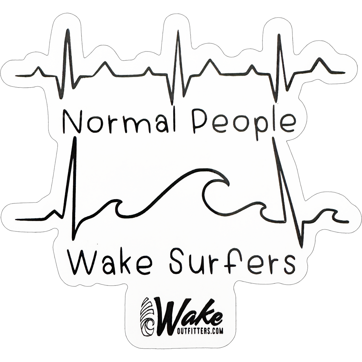 Normal People vs Wakesurfer Sticker